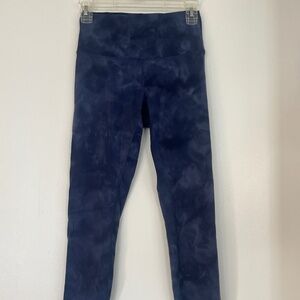 Lululemon Wunder Train 25" High-Rise Tight Diamond Dye Shade Naval Blue Size 6
